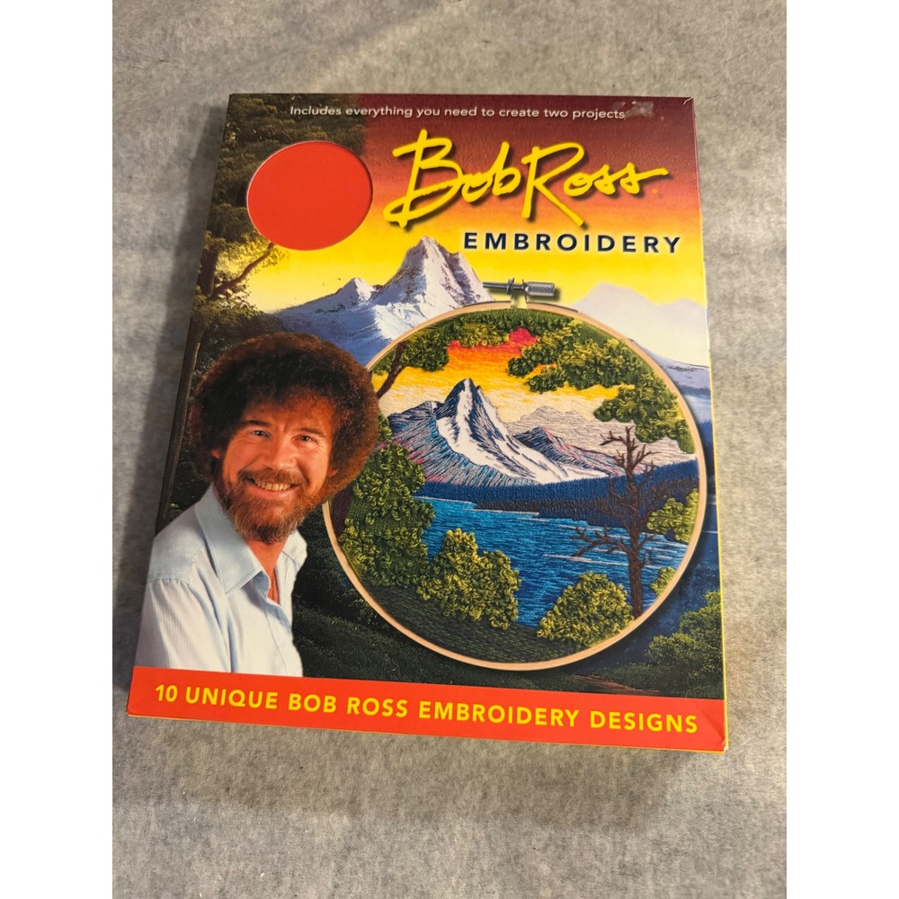 Bob Ross Embroidery Kit 10 Designs Landscape Nature Craft Set DIY Art Gift
